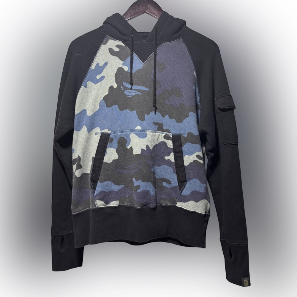 Bape A Bathing Ape Pullover Hoodie Blue ABC Camo Bape Sta Adult Size Small